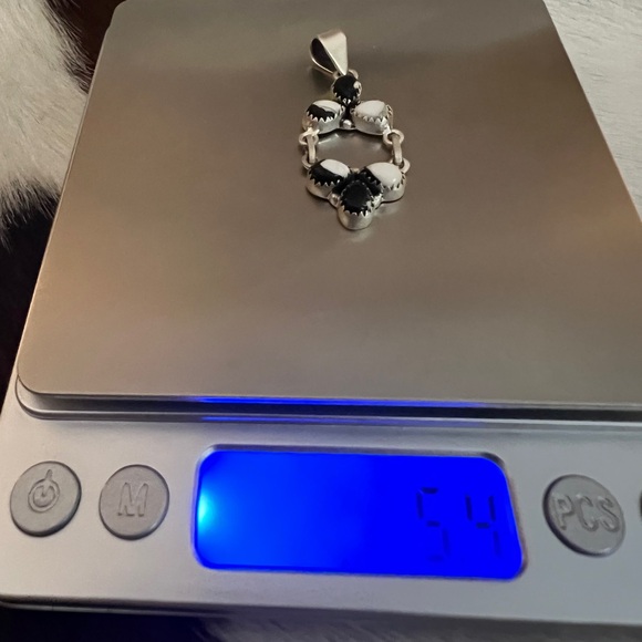 ❤️ White Buffalo Brushed Sterling 925 Navajo Style Southwestern Elegant Pendant - Picture 7 of 13